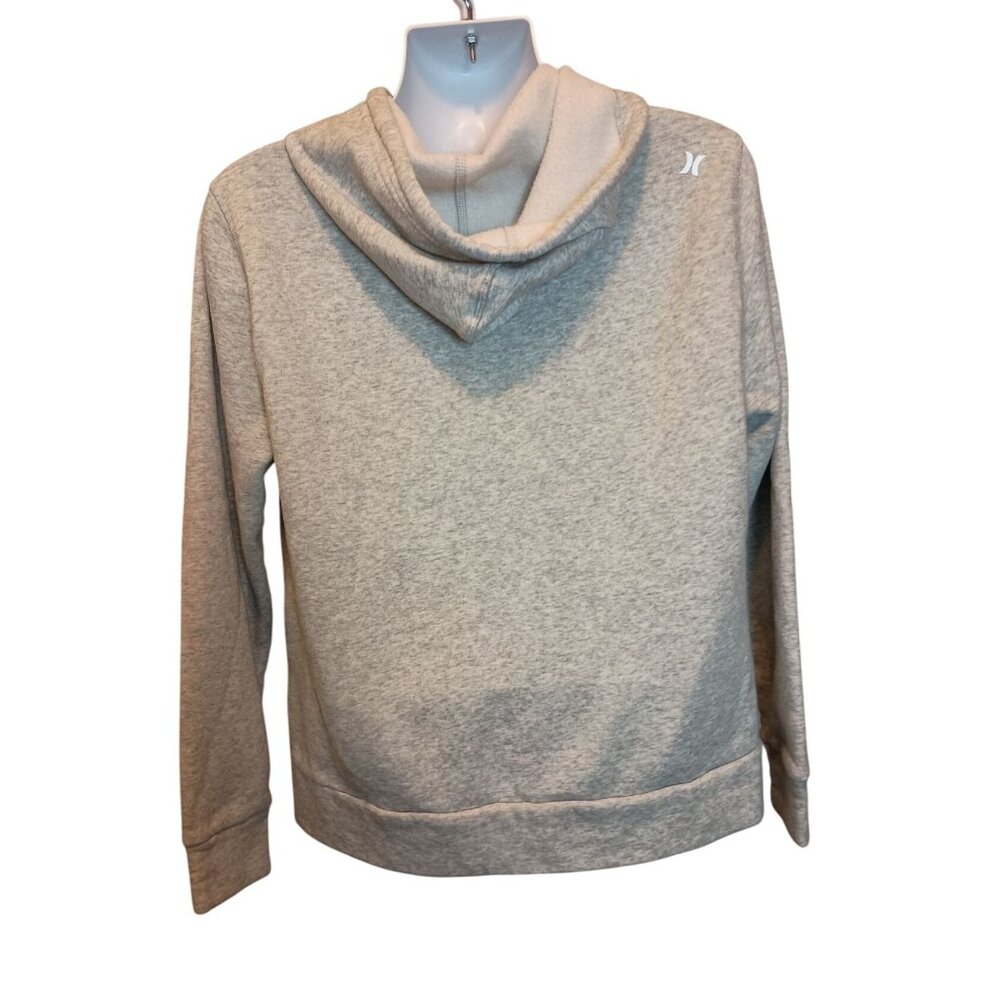 Men's Hurley Reflective Logo Full-Zip Fleece Hoodie Gray Size L - Picture 4 of 9